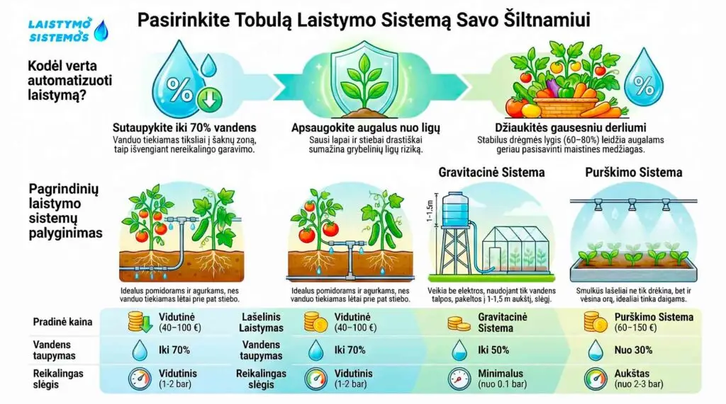 šiltnamio laistymo įranga